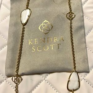 Kendra Scott Gold Necklace in White